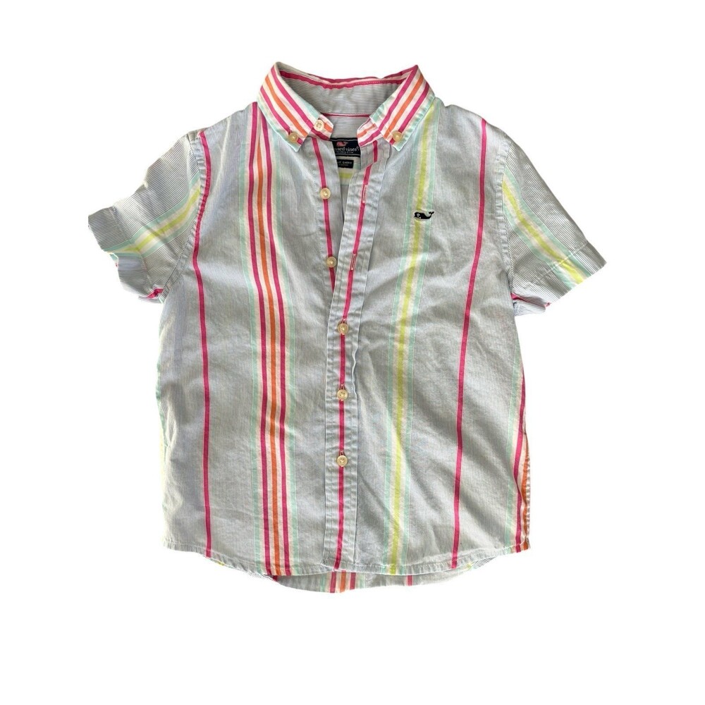 Vineyard Vines Whale Shirt Girl’s Button Up Size 5